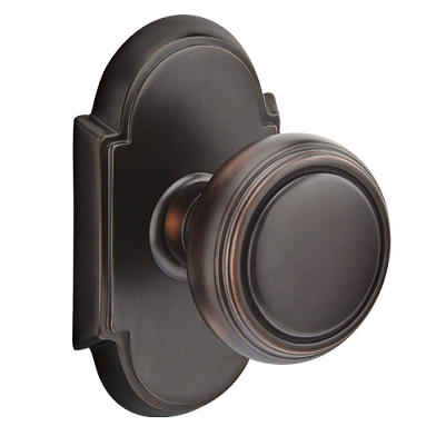 Emtek Norwich Door Knob Set with #8 Rose Oil Rubbed Bronze (US10B)