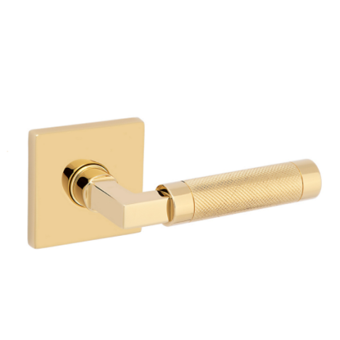 Baldwin Estate L030 Knurled Lever Set Lifetime Polished Brass (003)