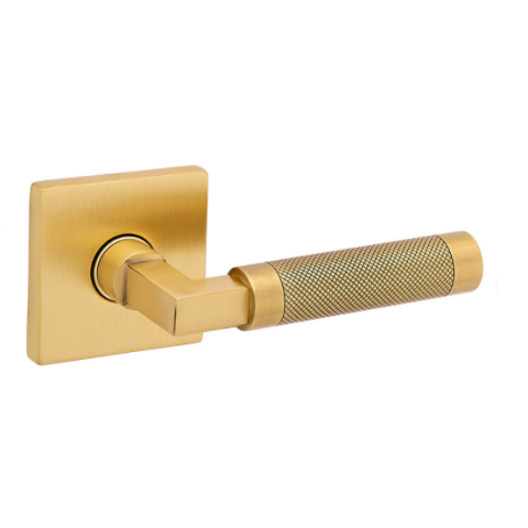 Baldwin Estate L030 Knurled Lever Set Satin Brass & Brown (060)