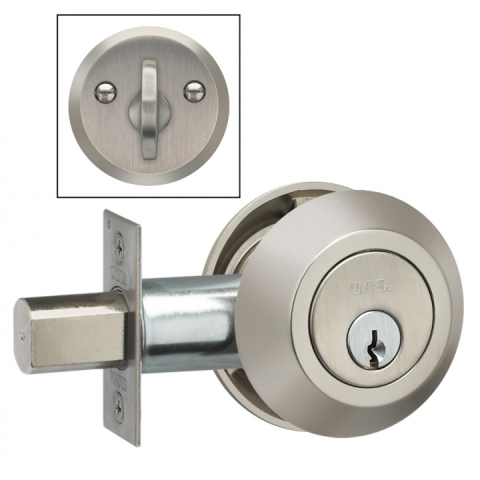 Omnia MODDB Prodigy Modern Auxillary Deadbolt in Satin Nickel