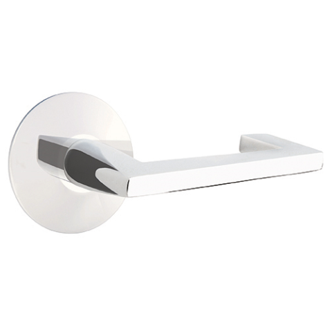 Emtek Brass Argos Door Lever Set with Disk Rose Polished Chrome