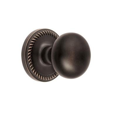 Grandeur Fifth Avenue Knob with Newport Rose Timeless Bronze 