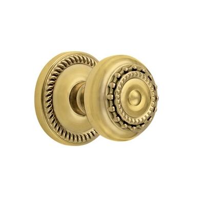 Grandeur Parthenon Knob with Newport Rose Polished Brass 