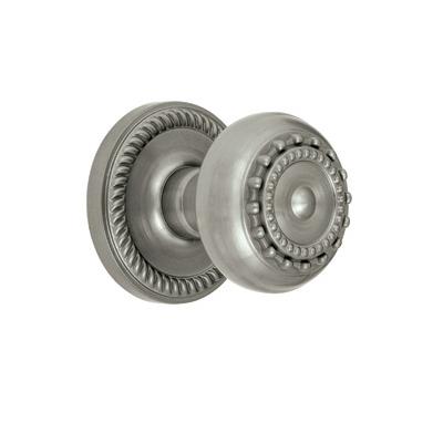 Grandeur Parthenon Knob with Newport Rose Satin Nickel 