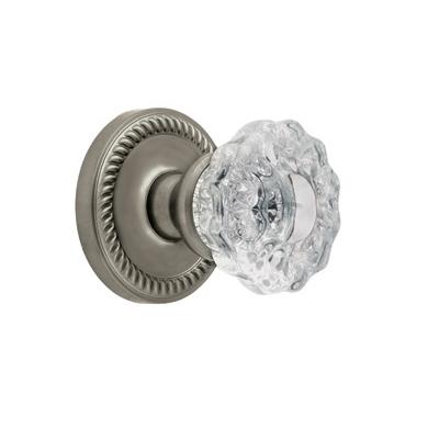 Grandeur Versailles Knob with Newport Rose Satin Nickel 