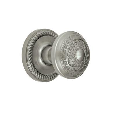 Grandeur Windsor Knob with Newport Rose Satin Nickel 