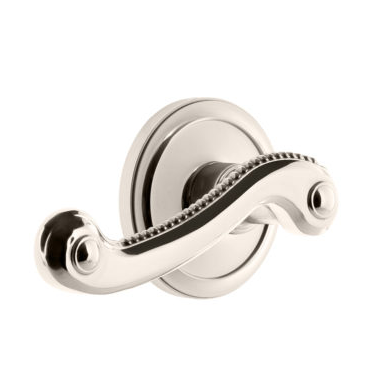 Grandeur Newport Lever Set with Circulaire Rose Polished Nickel