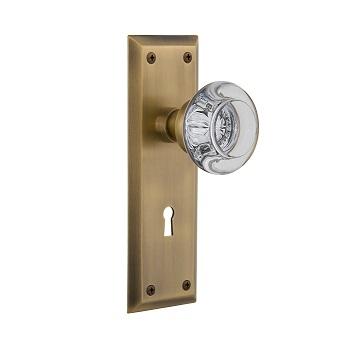 Nostalgic Warehouse New York Backplate Set With Choice Of Knob | Low ...