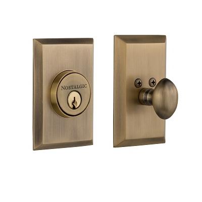 Nostalgic New York Single Cylinder Deadbolt Antique Brass (AB)