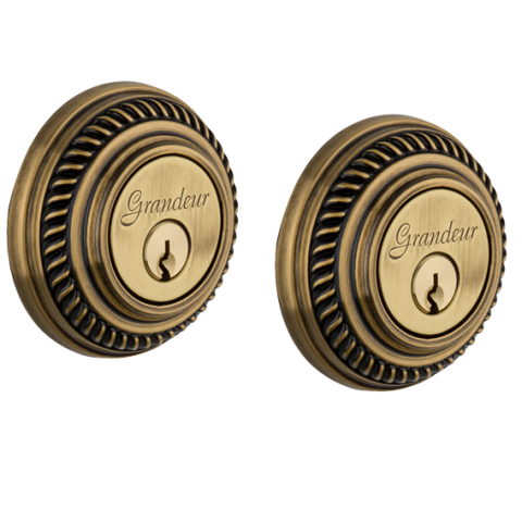 Grandeur Newport Double Cylinder Deadbolt Vintage Brass (VB)