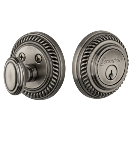 Grandeur Newport Single Cylinder Deadbolt Antique Pewter (AP)