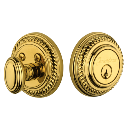 Grandeur Newport Single Cylinder Deadbolt Lifetime Brass (LB)