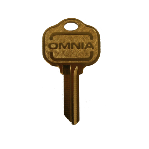 Omnia 820/00.3 5 Pin Schlage C Keyway Key Blank Bright Brass Finish