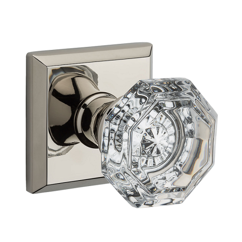 Baldwin Reserve Crystal Knob Set Lifetime Polished Nickel (055