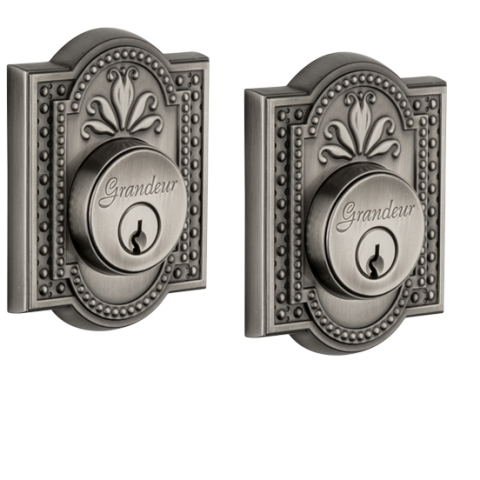 Grandeur Parthenon Double Cylinder Deadbolt Antique Pewter (AP)