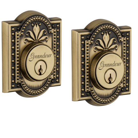 Grandeur Parthenon Double Cylinder Deadbolt Vintage Brass (VB)