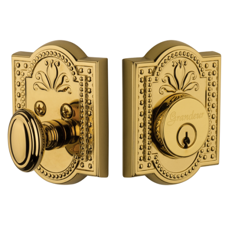 Grandeur Parthenon Single Cylinder Deadbolt Lifetime Brass (LB)