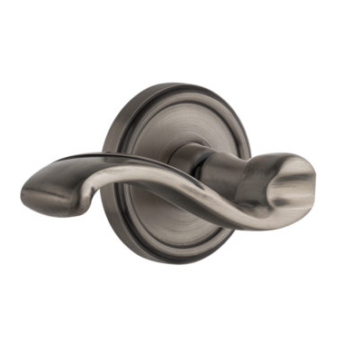 Grandeur Portofino Lever with Georgetown Rose Antique Pewter 