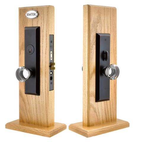 Emtek Harrison Mortise Entrance Lock with Providence Crystal Oil Rubbed Bronze