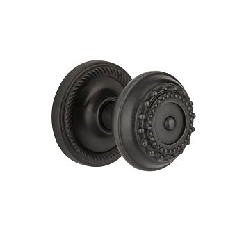 Nostalgic Warehouse Meadows Knob with Rope Rose Oil Rubbed Bronze