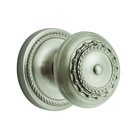 Nostalgic Warehouse Meadows Knob with Rope Rose Satin Nickel