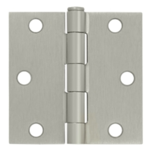 Deltana 3" x 3" Square Corner Residential Steel Hinges S33R