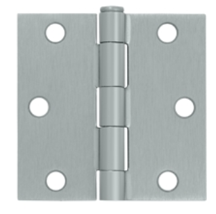 Deltana 3" x 3" Square Corner Residential Steel Hinges S33R