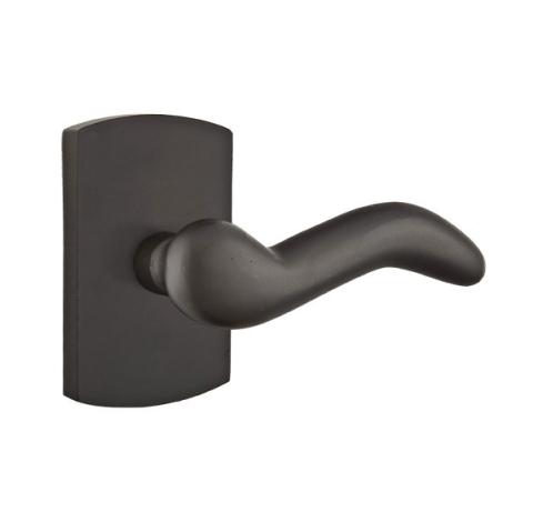 Emtek Cody Door lever with #4 rose Flat Black Patina (FB)