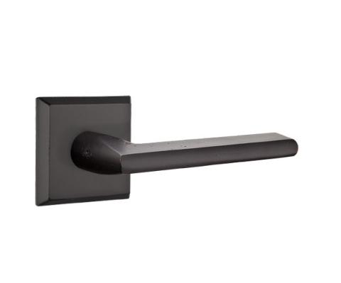 Emtek Bronze Lariat Door Lever Set with #6 Rose Flat Black Patina (FB)