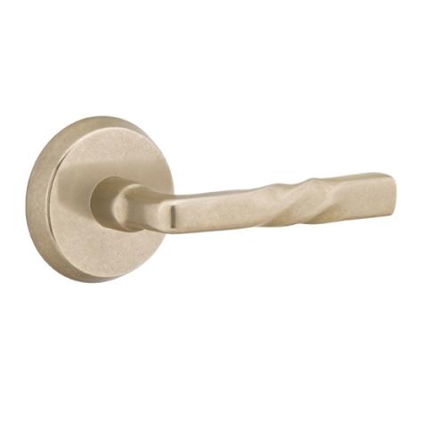 Emtek Montrose Door lever with #2 Rose Tumbled White Bronze (TBW)