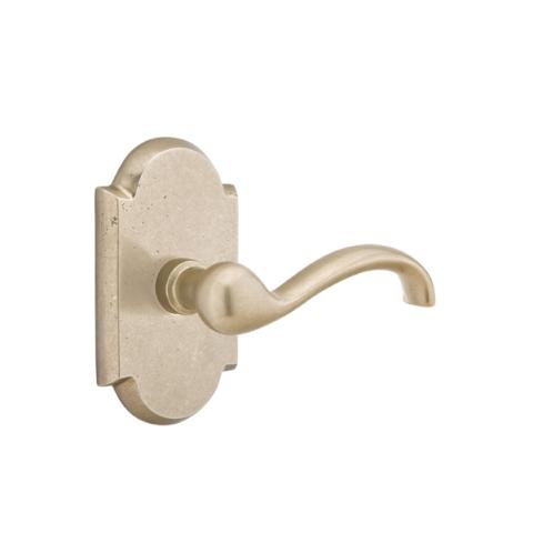 Emtek Teton Door lever with #1 Rose Tumbled White Bronze (TBW)