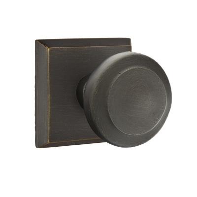 Emtek Butte Door knob with #6 Rose Medium Bronze Patina (MB)