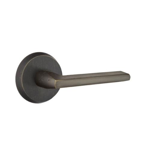 Emtek Bronze Lariat Door Lever Set with #2 Rose Medium Bronze Patina (MB)