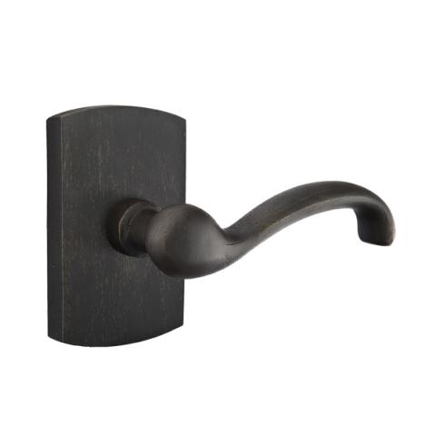 Emtek Teton Door lever with #4 Rose Medium Bronze Patina (MB)