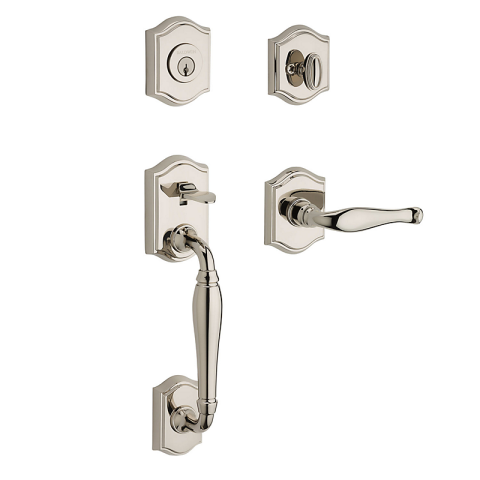 Baldwin Reserve Westcliff Handleset SCWESxTARDEC141 Polished Nickel (141)