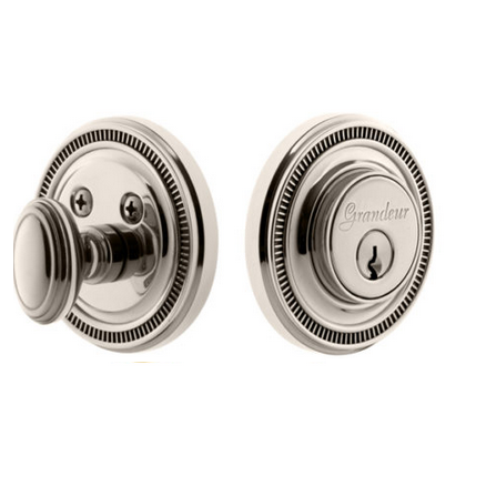 Grandeur Soleil Single Cylinder Deadbolt Polished Nickel