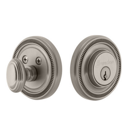 Grandeur Soleil Single Cylinder Deadbolt Satin Nickel