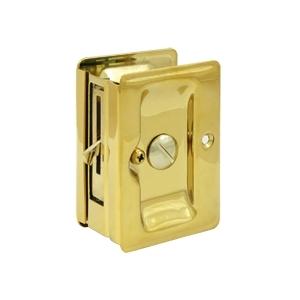 Deltana SDLA325 Heavy Duty Privacy Pocket Door Lock in Lifetime Brass (CR003)