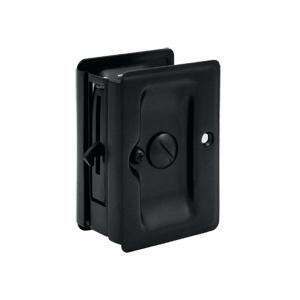 Deltana SDLA325 Heavy Duty Privacy Pocket Door Lock in Black (US19)