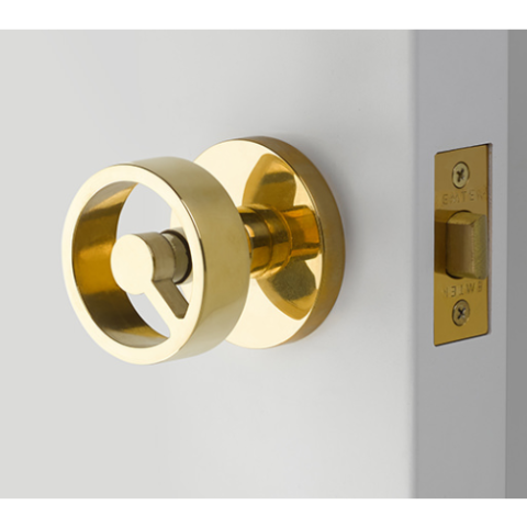 Emtek 5109SPKUS3NL Spoke Studio Brass Door Knob Set Unlacquered Brass