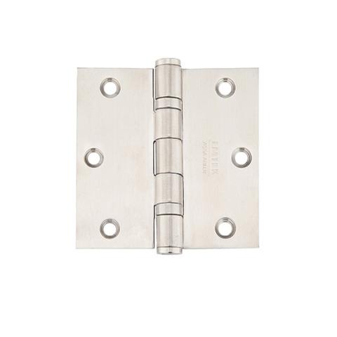 Emtek 3 1/2 x 3 1/2 Stainless Steel Square Corner Ball Bearing Hinges 9841332D