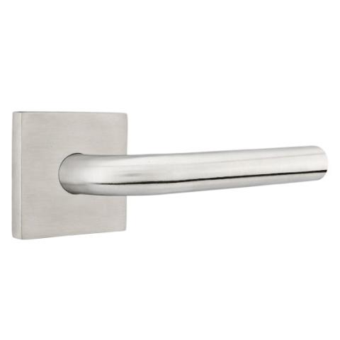 Emtek Stainless Steel Kiel Door Lever Set with Square Rose Stainless Steel (SS)