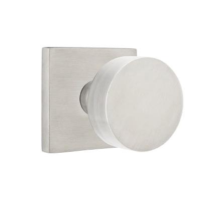 Emtek Stainless Steel Round Door Knob with Square Rose