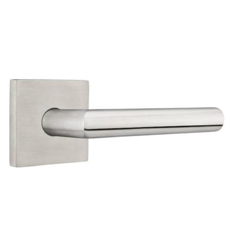 Emtek Stainless Steel Stuttgart Door Lever with Square Rose Stainless Steel (SS)