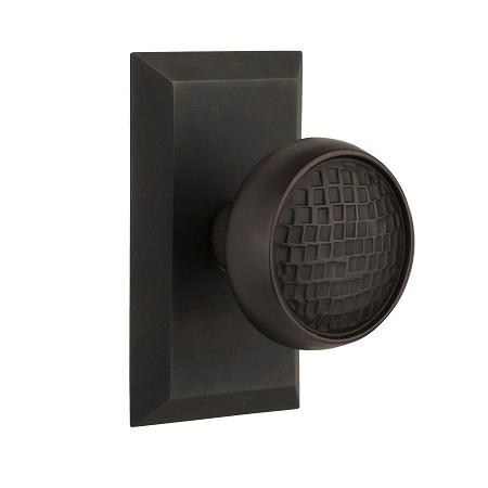 Nostalgic Warehouse Studio Plate with Craftsman Knob Oil Rubbed Bronze