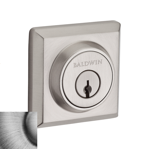 Baldwin Reserve Traditional Square Deadbolt (TSD) shown in Matte Antique Nickel (152)