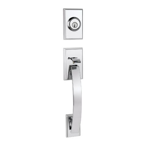 Kwikset Tavaris Handleset shown in Polished Chrome (26)