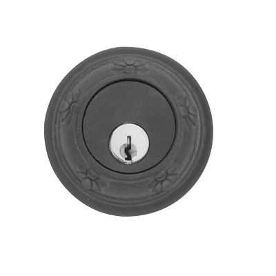 Emtek 8456 Tuscany Style Single Cylinder Deadbolt Flat Black (FB)