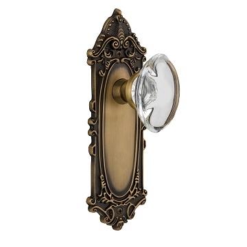 Nostalgic Warehouse Victorian Backplate with Oval Crystal knob