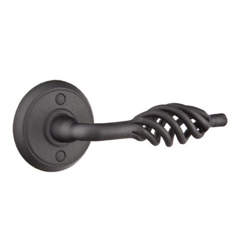 Emtek Lafayette Door Lever with #2 Rosette Flat Black (FB)